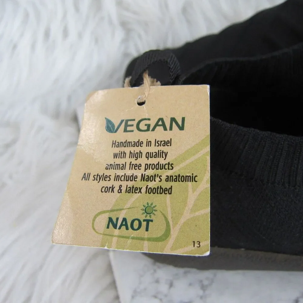 Naot Okahu Black Knit Vegan Slip-on Comfort Shoes Size 40 EU, 9 US NWOB
